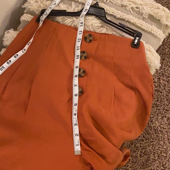Zara Pants & Jumpsuits Zara Wide Legged Cropped Burnt Orange Pants